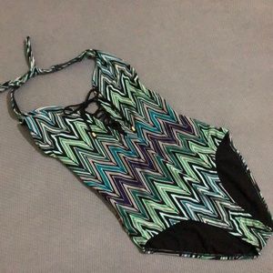 Old Navy lace up front one piece bathing suit